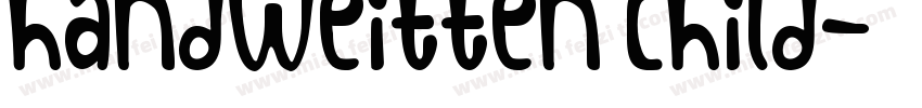 handweitten child字体转换
